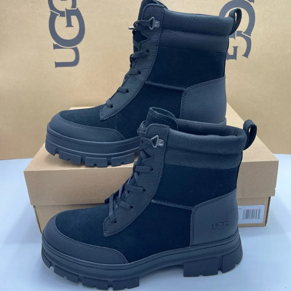 UGG Women's UGG W / 1174492 W ASHTON WEATHERIZED LACE UP Boots Black